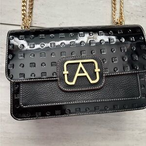 Arcadia Black and Gold Shoulder Bag